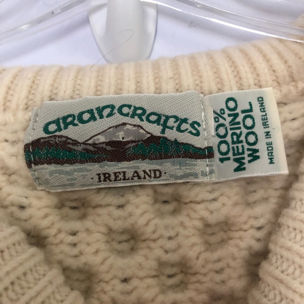 Aran Crafts Cream Cable Knit Sweater - Picture 6 of 9